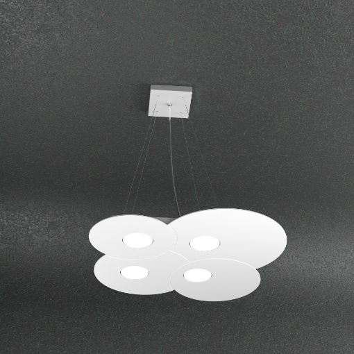 Immagine di Lampadario Led Sospensione Cucina Moderna 4 Luci Cloud Top Light 1128 S4