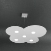 Immagine di Lampadario Sagomato Moderno Biemissione Led 5+2 Cloud Top Light