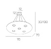 Immagine di Lampadario Rotondo Bianco Doppia Illuminazione 5+2 Led Gx53 Cloud Top Light