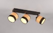 Immagine di Lampada 3 Cilindri Spots Orientabili E14 con Legno Naturale Bolzano Trio Lighting