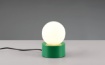 Immagine di Lumetto Countess Base Verde e Paralume Sfera Vetro Bianco Trio Lighting 