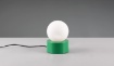 Immagine di Lumetto Countess Base Verde e Paralume Sfera Vetro Bianco Trio Lighting 