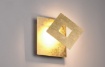 Immagine di Applique Quadrata Decorativa Led Luce Indiretta Leano Foglia Oro Trio Lighting