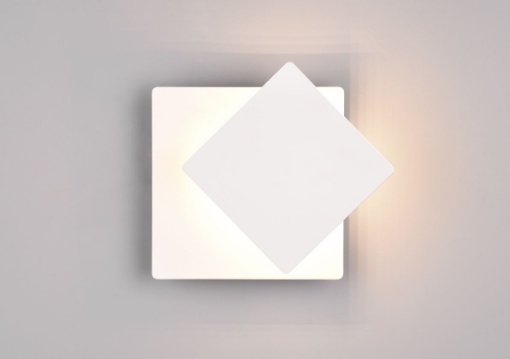 Picture of Applique Quadrata Bianca Girevole Led Luce Indiretta Mio Trio Lighting