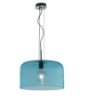 Immagine di Lampadario Per Cucina Sospensione Vetro Blu Moderno Gibus 30 cm Fan Europe