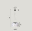 Immagine di Lampadario Moderno Per Cucina Bianco Vetro 35 cm Gibus Fan Europe