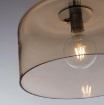 Immagine di Lampadario Moderno Sospensione In Vetro Ambra 35 cm Gibus Fan Europe