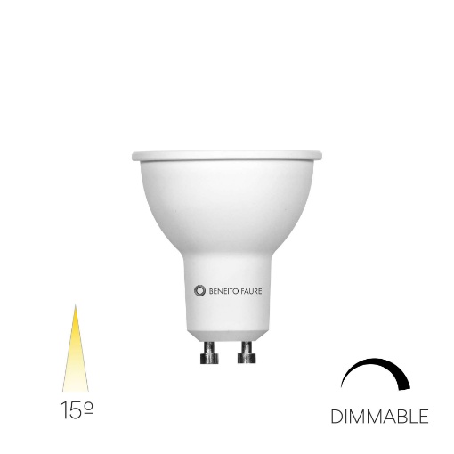 Immagine di Lampadina GU10 Narrow LED Dimmerabile 7W 3000K 15° Beneito Faure 4671