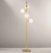 Picture of Piantana Da Salotto Oro Con Sfere Vetro Bianco Enoire Luce Ambiente Design