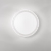 Immagine di Plafoniera Led CCT In Acrilico Bianco Effetto Vetro Frozen Luce Ambiente Design