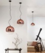 Immagine di Lampadario Sfera Vetro Rame 35 cm Per Cucina Soggiorno Marte Fan Europe