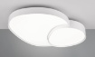 Immagine di Plafoniera Applique Rise Bianca Forme Organiche Led 45W CCT con Telecomando Trio Lighting