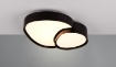 Immagine di Lampada Nera Rise da Soffitto o Parete Forme Organiche Led Dimmer CCT 2700k - 6500k Trio Lighting