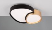 Immagine di Lampada Nera e Oro Rise da Soffitto o Parete Forme Organiche Led Dimmer CCT Trio Lighting 