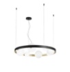 Picture of Lampadario Moderno Cerchio Nero Oro Per Soggiorno Sfere Vetro Sonetto S8 Luce Ambiente Design