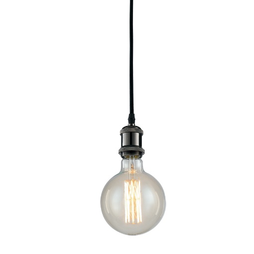 Immagine di Lampada Pendente Vintage Con Portalampade Nero Luce Ambiente Design