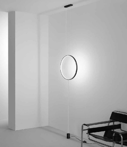 Immagine di Piantana Led Anello Luminoso Sospeso Con Interruttore CCT Portal Fan Europe