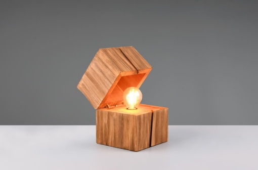 Picture of Lumetto Decorativo Scrigno del Tesoro Legno Naturale Led E14 Treasure Trio Lighting