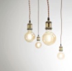 Immagine di Lampadario Vintage Con Decentramento Portalampade Rame Groove S4 Luce Ambiente Design