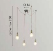 Immagine di Lampadario Vintage Con Decentramento Portalampade Rame Groove S4 Luce Ambiente Design