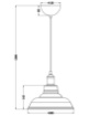 Picture of Sospensione Singola Aldo 1xE27 Ottone Anticato e Paralume Vetro Ambra Ø28 cm Trio Lighting