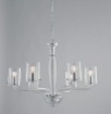 Picture of Lampadario Contemporaneo 6 Luci Per Salotto Vetro Trasparente Aurora Fan Europe