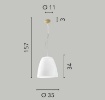 Picture of Lampadario A Sospensione Per Cucina Vetro Bianco Ares S35 Luce Ambiente Design