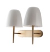 Picture of Applique Contemporanea Due Luci Oro e Bianco Ares AP2 Luce Ambiente Design