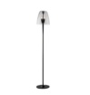 Immagine di Piantana Moderna Colore Nero 3 Luci Paralume Trasparente Ares Luce Ambiente Design