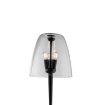 Immagine di Piantana Moderna Colore Nero 3 Luci Paralume Trasparente Ares Luce Ambiente Design