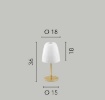 Picture of Abatjour Oro Con Paralume Vetro Bianco Per Camera Da Letto Ares L1 Luce Ambiente Design