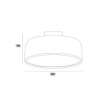 Picture of Plafoniera Moderna Rotonda Cupola Bianca 38 cm Bistrot Luce Ambiente Design