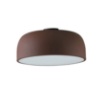 Immagine di Plafoniera Rotonda Cupola Bronzo Marrone 38 cm 3 Luci E27 Bistrot Luce Ambiente Design