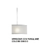 Immagine di Sospensione Moderna Paralume Rotondo Tessuto Capital 38 cm Luce Ambiente Design