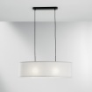 Immagine di Lampadario Con Paralume In Tessuto Per Soggiorno Moderno Capital 78 cm Luce Ambiente Design