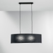 Immagine di Lampadario Con Paralume In Tessuto Per Soggiorno Moderno Capital 78 cm Luce Ambiente Design