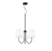 Picture of Lampadario 3 Luci Per Salotto Nero Con Paralumi Tessuto Sally Luce Ambiente Design