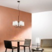 Immagine di Lampadario Per Soggiorno Nero Con Paralumi Bianchi Sally Luce Ambiente Design