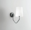 Immagine di Applique Da Parete Metallo Nero Con Paralume Cono Bianco Sally Luce Ambiente Design