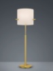 Immagine di Piantana Fusto Regolabile Ottone e Paralume Tessuto Bianco 3xE27 Camden Trio Lighting