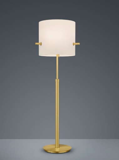 Picture of Piantana Fusto Regolabile Ottone e Paralume Tessuto Bianco 3xE27 Camden Trio Lighting