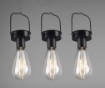 Immagine di Set 3 Lampade Solari da Appendere per Esterno Campus Acciaio Inox IP44 Trio Lighting 