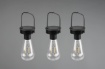 Immagine di Set 3 Lampade Solari da Appendere per Esterno Campus Acciaio Inox IP44 Trio Lighting 