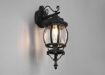 Immagine di Applique Lanterna Vintage da Esterno Elvo Alluminio Nero IP23 Trio Lighting