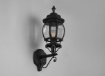 Immagine di Applique Lanterna Luce Verso Sopra Vintage Elvo Alluminio Nero IP23 Trio Lighting