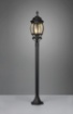 Immagine di Lampione Palo da Giardino Stile Vintage Elvo Alluminio Nero IP23 Trio Lighting