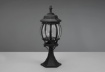 Immagine di Paletto da Giardino Stile Lanterna Elvo Alluminio Nero IP23 H49 cm Trio Lighting 