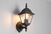 Immagine di Applique Lanterna Vintage Verso Sopra Livenza Alluminio Nero IP44 Trio Lighting