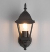 Immagine di Applique Lanterna Vintage Verso Sopra Livenza Alluminio Nero IP44 Trio Lighting