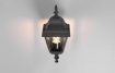 Immagine di Applique Lanterna Vintage Verso Sopra Livenza Alluminio Nero IP44 Trio Lighting